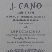 Publicidad de Dr José Cano (Zaragoza 1906).